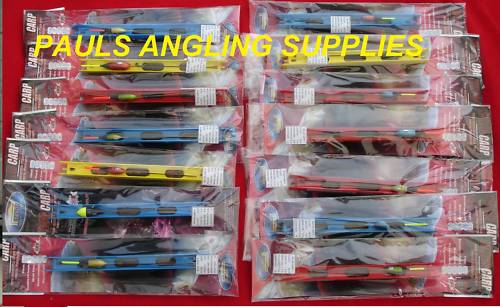 14 Assorted Carp Pole Fishing Rigs Hook Sizes 12- 22